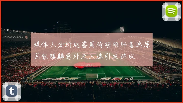 媒体人分析赵睿周琦胡明轩落选原因张镇麟意外未入选引发热议